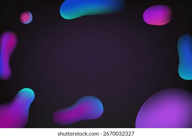 Abstract background with color bubbles. Vector banner template