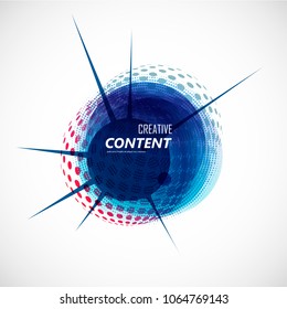 Abstract background with color circle