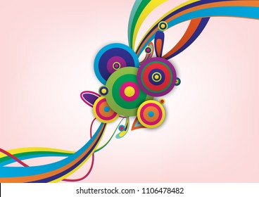 Abstract Background color Circle