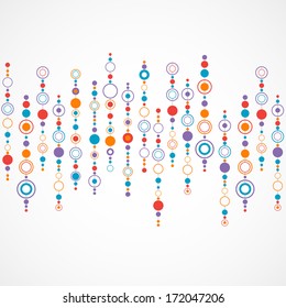 Abstract background with color circle and dotts