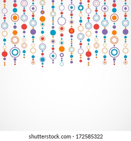 Abstract background with color circle and dotts