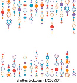 Abstract background with color circle and dotts