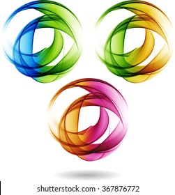 Abstract background with color circles