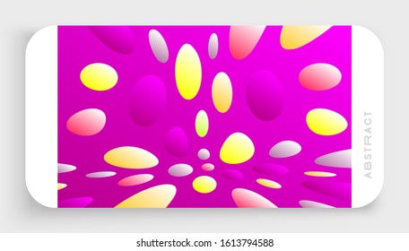 Fondo abstracto con círculos de color. Partículas caóticas en el espacio vacío. Iluminación vectorial dinámica.