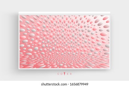 Abstract background with color circles. Chaotic particles in empty space. Dynamic vector illustartion.
