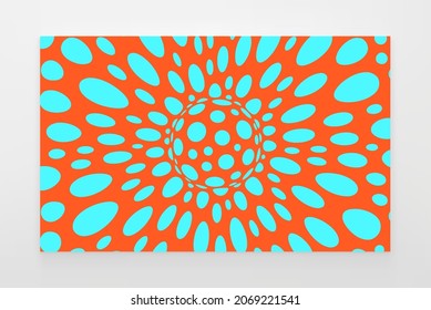 Fondo abstracto con círculos de color. Partículas caóticas en el espacio vacío. Iluminación vectorial dinámica.