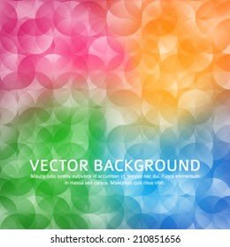 Abstract background with color circles of light