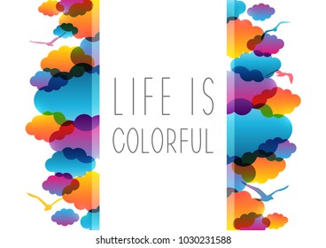 Abstract background with color clouds