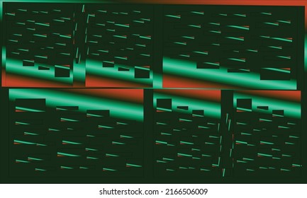 Abstract background with color combination of dark green, turquoise green and orange 