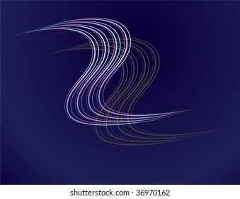 Abstract background with color curves. Vector illustration