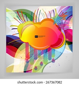 Abstract background with color design elements. 