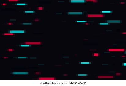 Abstract background of a color digital glitch with the place for text, pixel noise texture TV Screen. Trendy flat design and style. Vector illustration