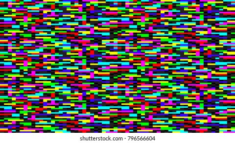Abstract background of a color digital glitch.
Pixel Noise Texture TV Screen. 
Trendy flat design and style. Vector illustration