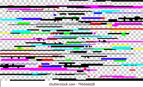 Abstract background of a color digital glitch.
Pixel Noise Texture TV Screen. 
Trendy flat design and style. Vector illustration