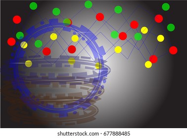 abstract background with color effect in network concept