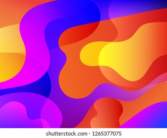 Abstract background with color fluid shapes. Vector illustration
