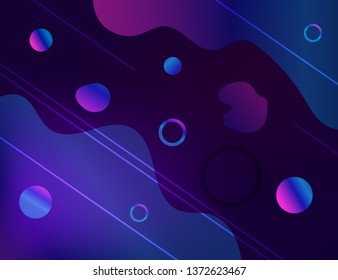 Abstract background with color fluid shapes. Vector illustration