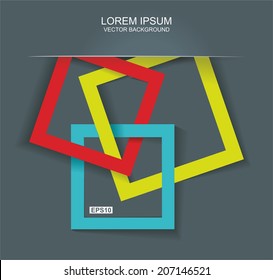 Abstract background with color frames