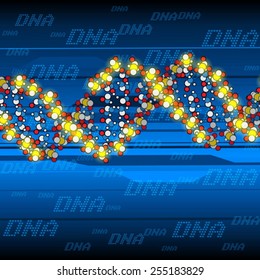 abstract background the color glow dna structure