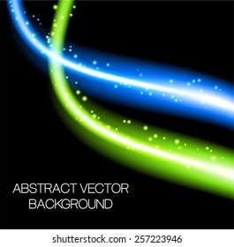 Abstract background with color glowing waves