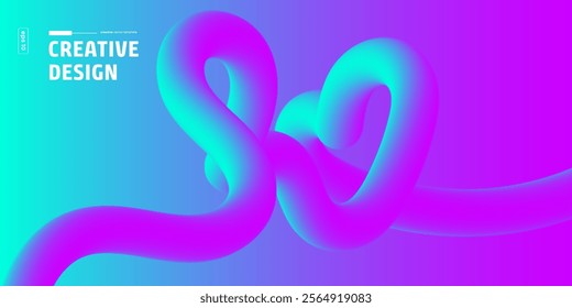"Abstract Background" with Color Gradient Line Shapes. Abstract fluid Wave Ribbons Vector illustration. . Creative concept for web banner, social media banner. Soft colored. Gradiant background.