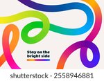 Abstract Background with Color Gradient Lines. Vector Pattern with Wavy Shape Graphic. Wave Design Element. 3D Illustrations of Squiggle Ribbon