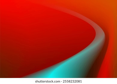 abstract background. Abstract Color Gradient with Smooth Transition from Red to Cyan . tech background