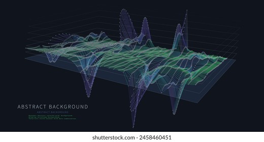 
Abstract  background color graph wireframe from circles and noisy lines on dark. Technology wireframe concept  virtual data analytical . Banner for business, science and technology data analytics.
