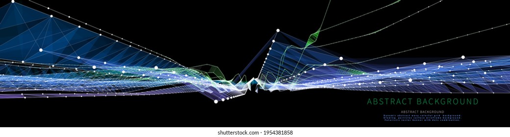 Abstract Background With Color Grid And Dots. Quantum Cryptography Concept. Banner For Business, Science And Technology.