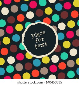 Abstract background with color grunge circles. Seamless pattern. Vector illustration