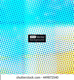 Abstract background in color halftone effect