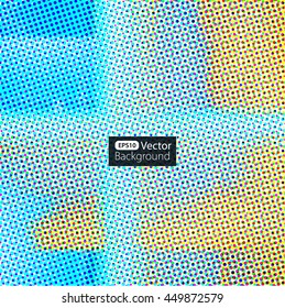 Abstract background in color halftone effect