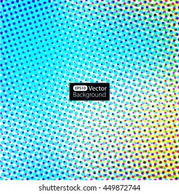 Abstract background in color halftone effect