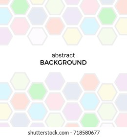 Abstract background with color hexagons elements.  Vector illustration.
