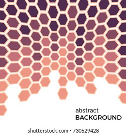 Abstract background with color hexagons elements.  Vector illustration.
