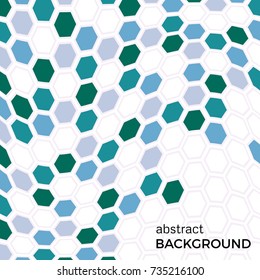 Abstract background with color hexagons elements.  Vector illustration.
