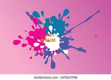 abstract background with color ink splash. 