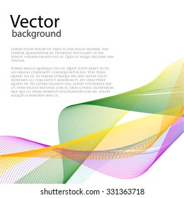 Abstract background with color line