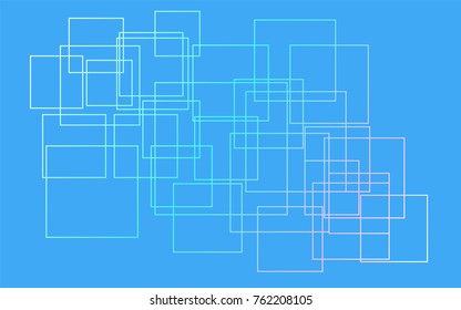 Abstract background with color line square cell
