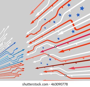 Abstract background of color lines 
