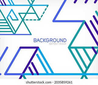 Abstrakter Hintergrund. Farblinien auf weißem Hintergrund. Lineare abstrakte Komposition. Techno- oder Business-Konzept für Bildschirmhintergründe, Banner, Hintergrund, Landing-Page