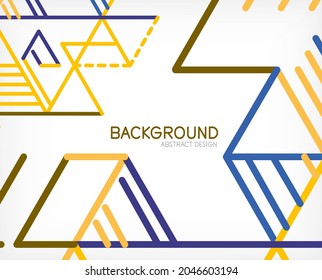 Abstract background. Color lines on white background. Linear abstract composition. Techno or business concept for wallpaper, banner, background, landing page
