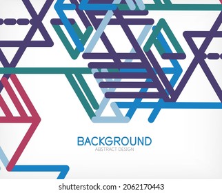 Abstrakter Hintergrund. Farblinien auf weißem Hintergrund. Lineare abstrakte Komposition. Techno- oder Business-Konzept für Bildschirmhintergründe, Banner, Hintergrund, Landing-Page