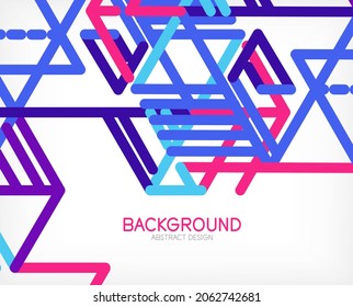 Abstract background. Color lines on white background. Linear abstract composition. Techno or business concept for wallpaper, banner, background, landing page