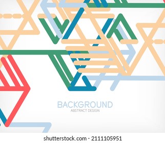 Abstract background. Color lines on white background. Linear abstract composition. Techno or business concept for wallpaper, banner, background, landing page