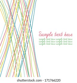 Abstract background with color lines and place for your text in vector
