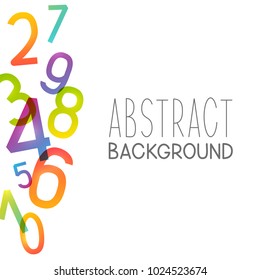 Abstract background with color numbers