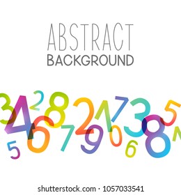 Abstract background with color numbers