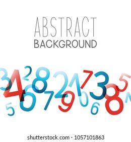 Abstract background with color numbers