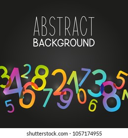 Abstract background with color numbers